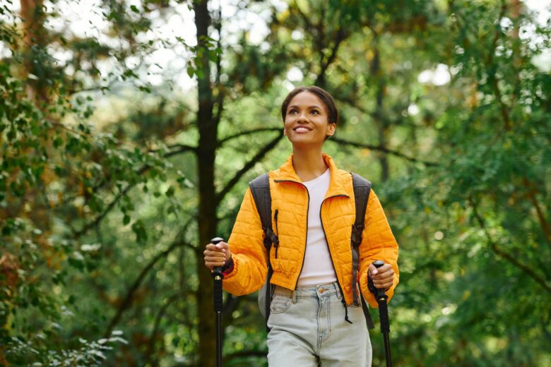 woman hiking